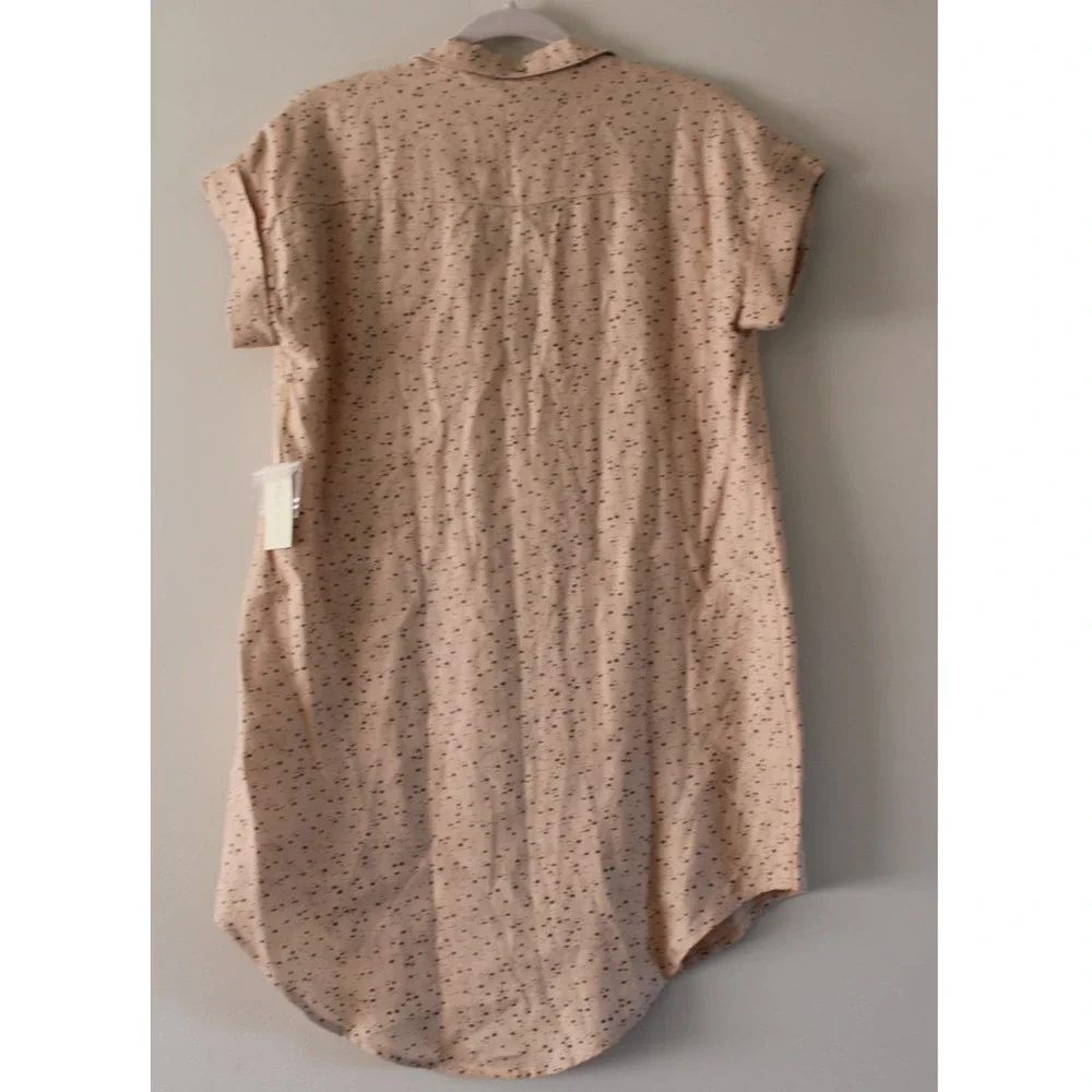 NWT Rylee and Cru Scattered Stars‎ Button Front Dress Petal Pink Small